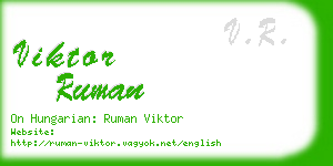 viktor ruman business card